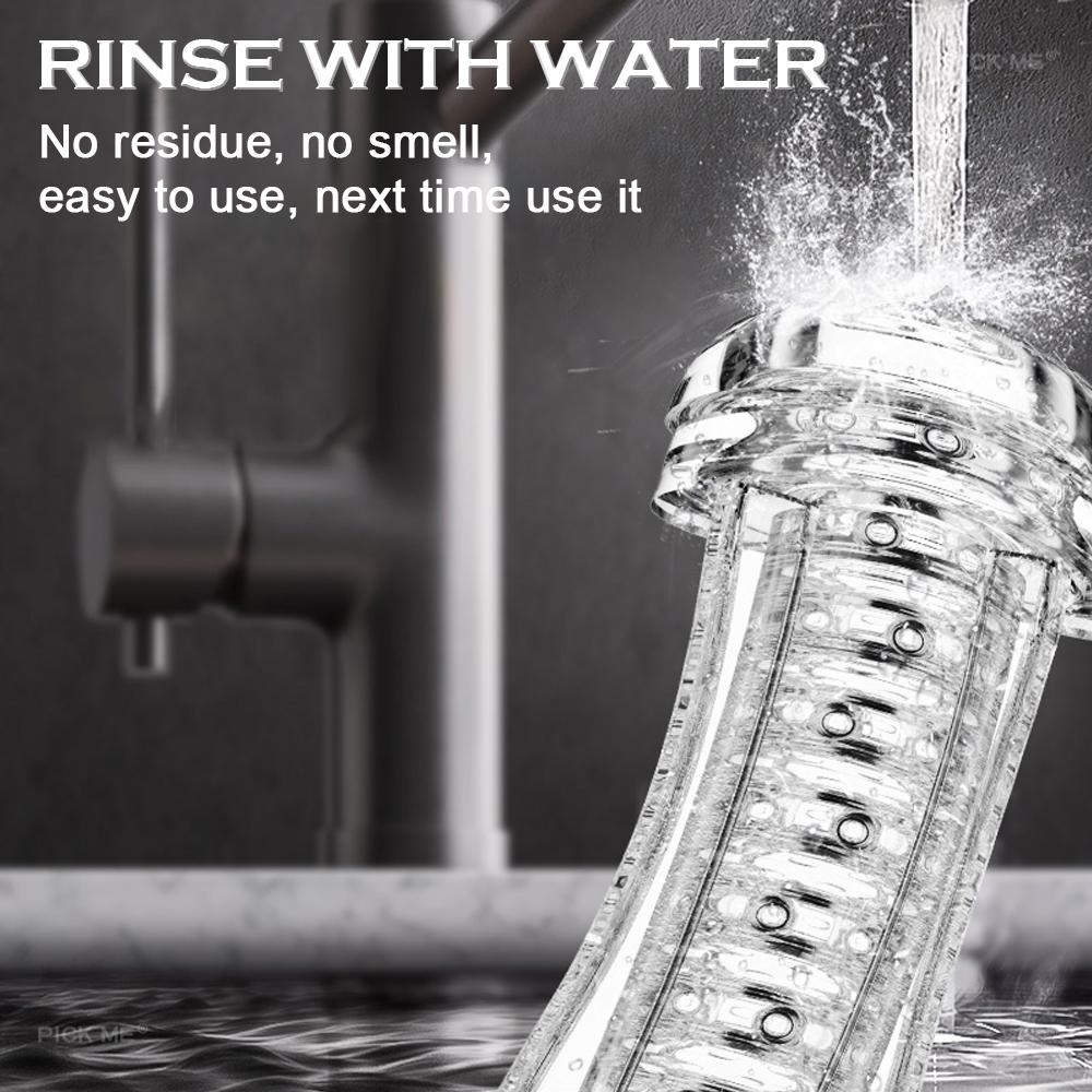 Male Masturbator Cup Soft Pussy Sex Toys Transparent Vagina Adult Endurance Exercise Sex Products Vacuum Pocket Cup for Men