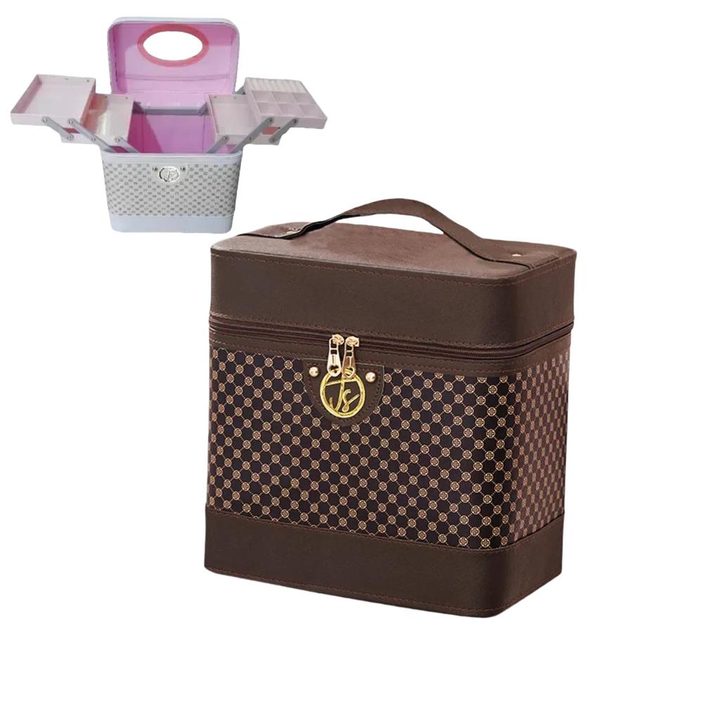 Tumecos Open Makeup Cosmetic Beauty Tool Cosmetic Storage Portable Makeup Multifunctional Vanity Travel Lightweight and Cute Makeup Makeup Toiletry