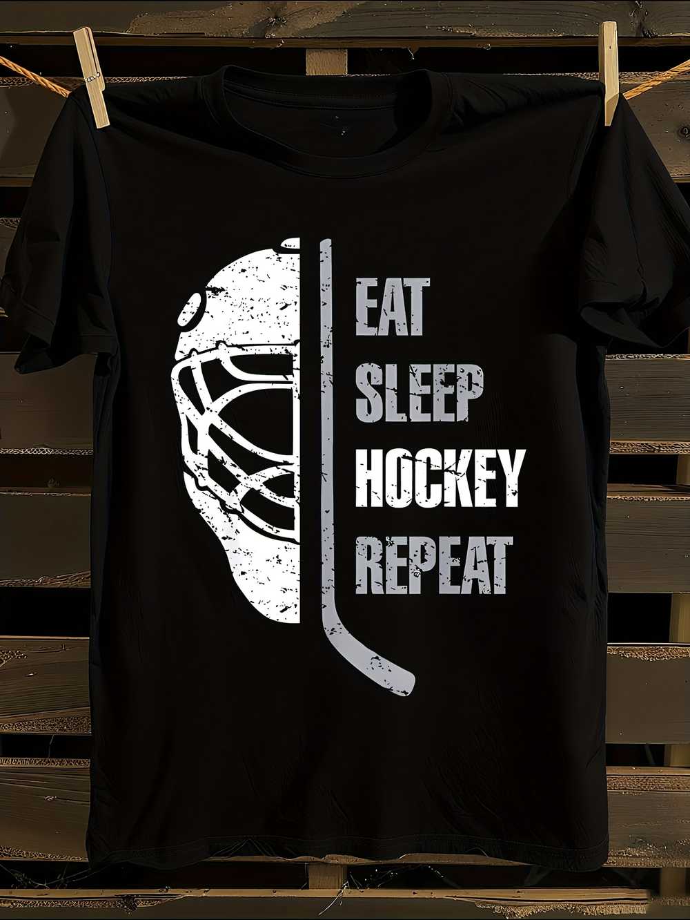 NEW LIMITED s Eat Sleep Hockey Repeat T-Shirt XL