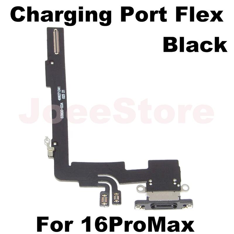 Charging Port Flex Cable for iPhone 15 16 Pro Max Plus 15Pro 16ProMax USB Charger Dock Connector With Microphone Ribbon Repair