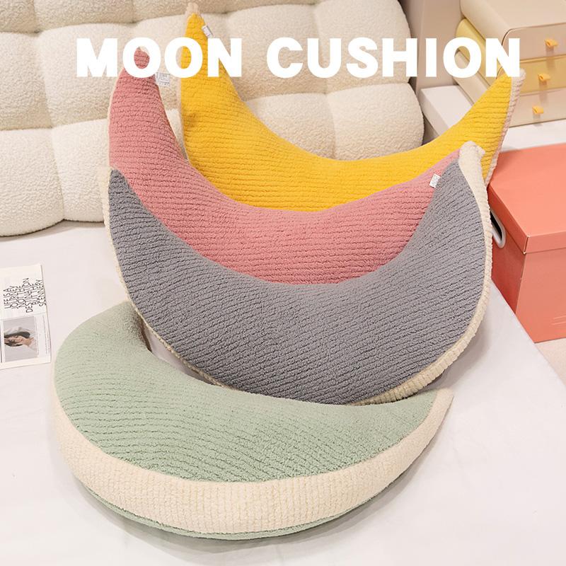 Wucifang Bags Unisex 75Cm Eid Moon Pillow Crescent Moon Soft Stuffed Plush Playthings Middle Eastern Festival Ramadan Hug Pillow Home Sofa Cushion