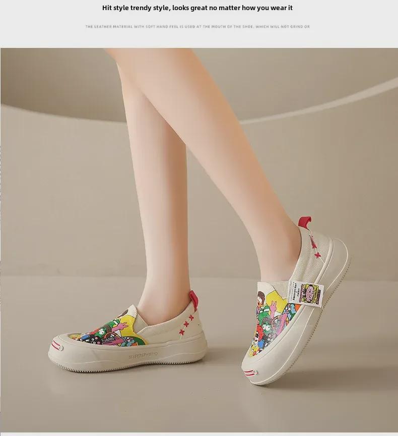 2024 Women's Korean Style Slip-On Canvas Flats - Casual Fashion
