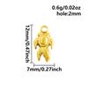 5pcs/Lot Gold Color Vintage Fashion Stainless Steel Fish Pendants For Jewelry Making Supplies Animal Charm Oil Dripping Pendant