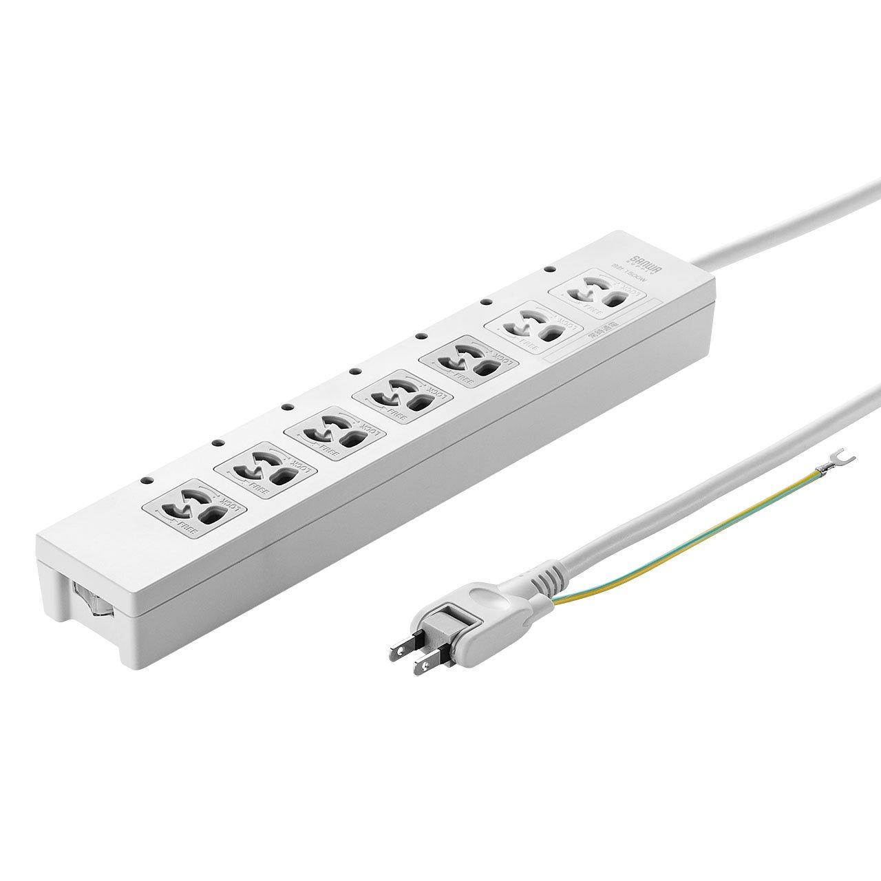 

Sanwa Supply Power Strip, 5-Outlet Interlocking Centralized Switch + Lightning Guard, 3-Pin, 7-Outlet, 5m, TAP-F37-5CLK