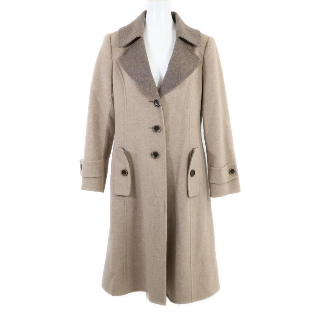 FOXEY BOUTIQUE [Good Condition] 36177-ACFG14K 100% Cashmere, Bi-color, Long Coat 40 beigeUsed