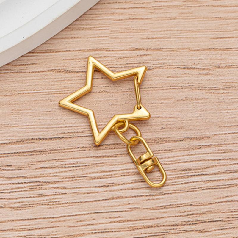 

20 шт. Карабин-клип для ключей в форме звезды с пружинным зажимом и цепочкой, подвесная пряжка, открытое соединительное кольцо и металлический поворотный карабин для изготовления ювелирных изделий своими руками A2