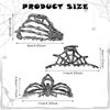 MAYCREATE® 3Pcs Gothic Hair Claw Clips for Women Girls, Skeleton Hand-shaped Punk Metal Claw Clip, Spider-shaped, Cobweb Metal Alloy Hair Clips Fas