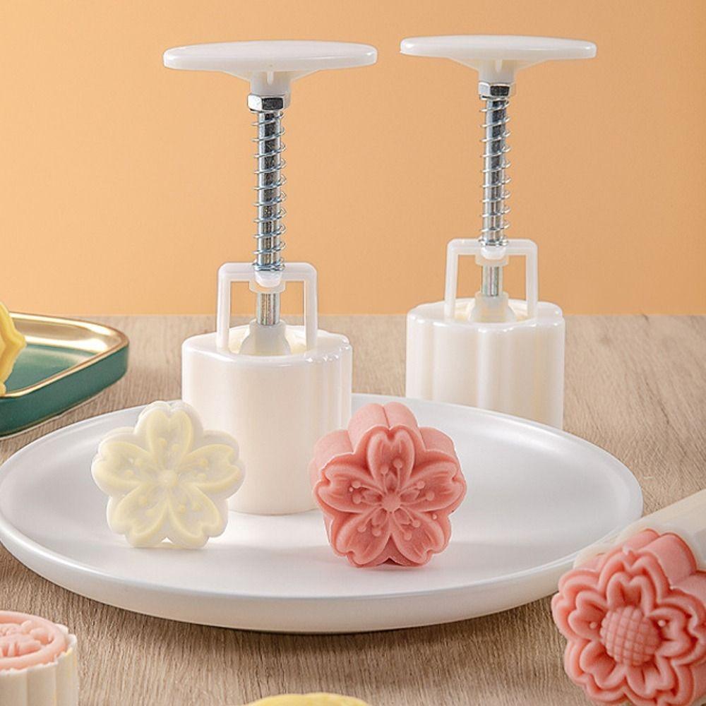 Plastic Mooncake Mold 50g Pastries Dessert Mold Hand Pressed Mould  Chocolate Dessert