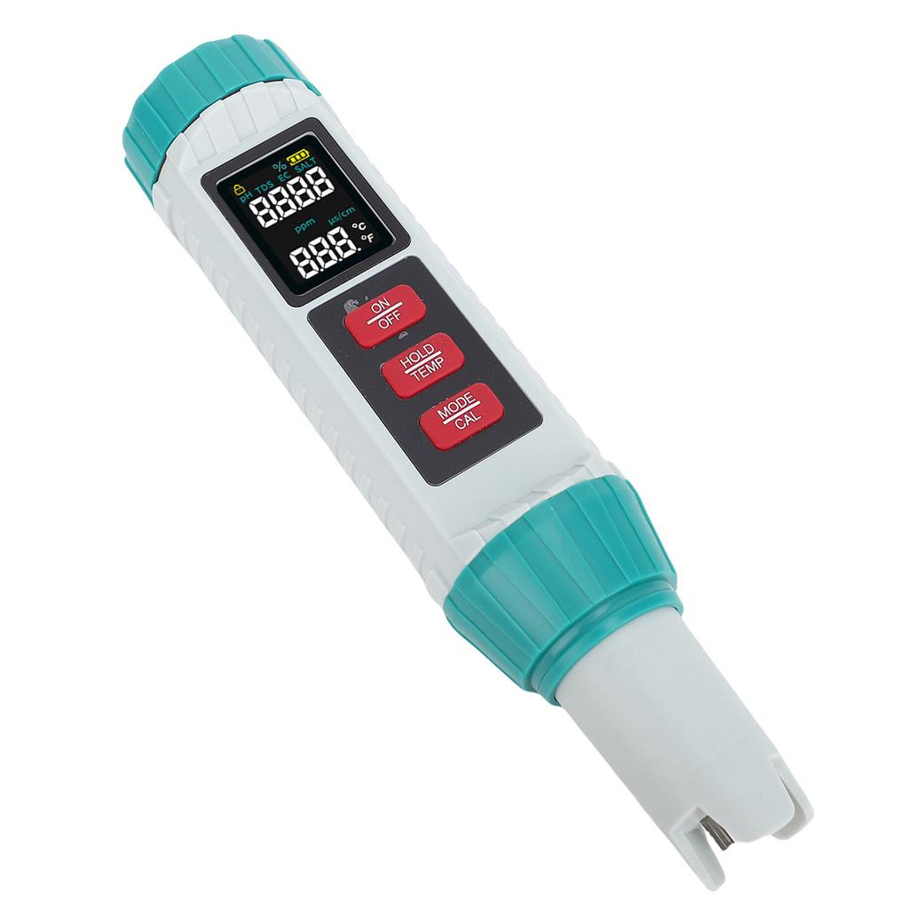 5 In 1 Portable Water Quality Tester   PH, EC, TDS, Salinity, Temperature Meter with Highly Sensitive Probe and