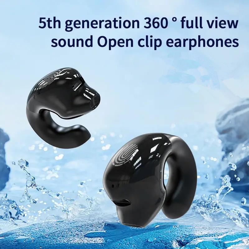 Mini Single Ear Bluetooth Wireless Headphone Ear-Clip Earphone Noise Reduction Bluetooth 5.3