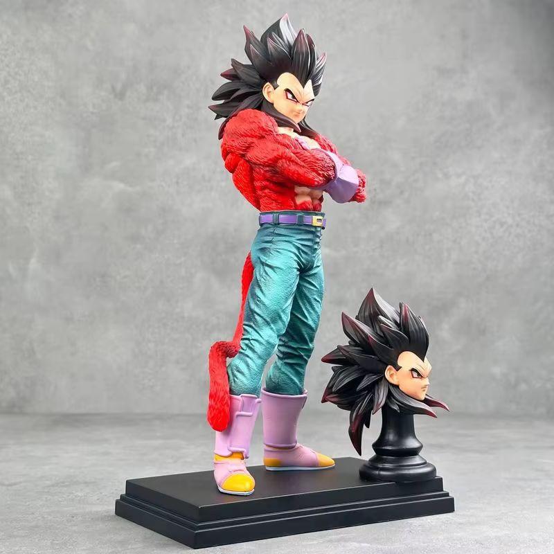In Stock 30cm Jt Anime Dragon Ball Model Super Saiyan 4 Vegeta Statue Pvc Set Model Plaything Desktop Ornament Figurine Gift