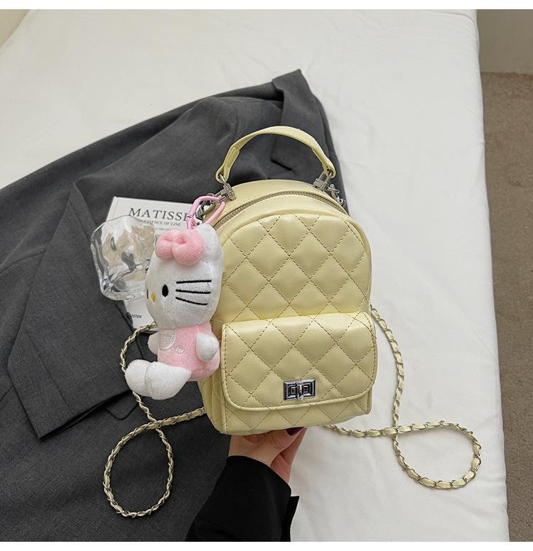 Schoolbag1011 summer new mini rhombus chain backpack women's bag new casual fashion mini small fragrant backpack