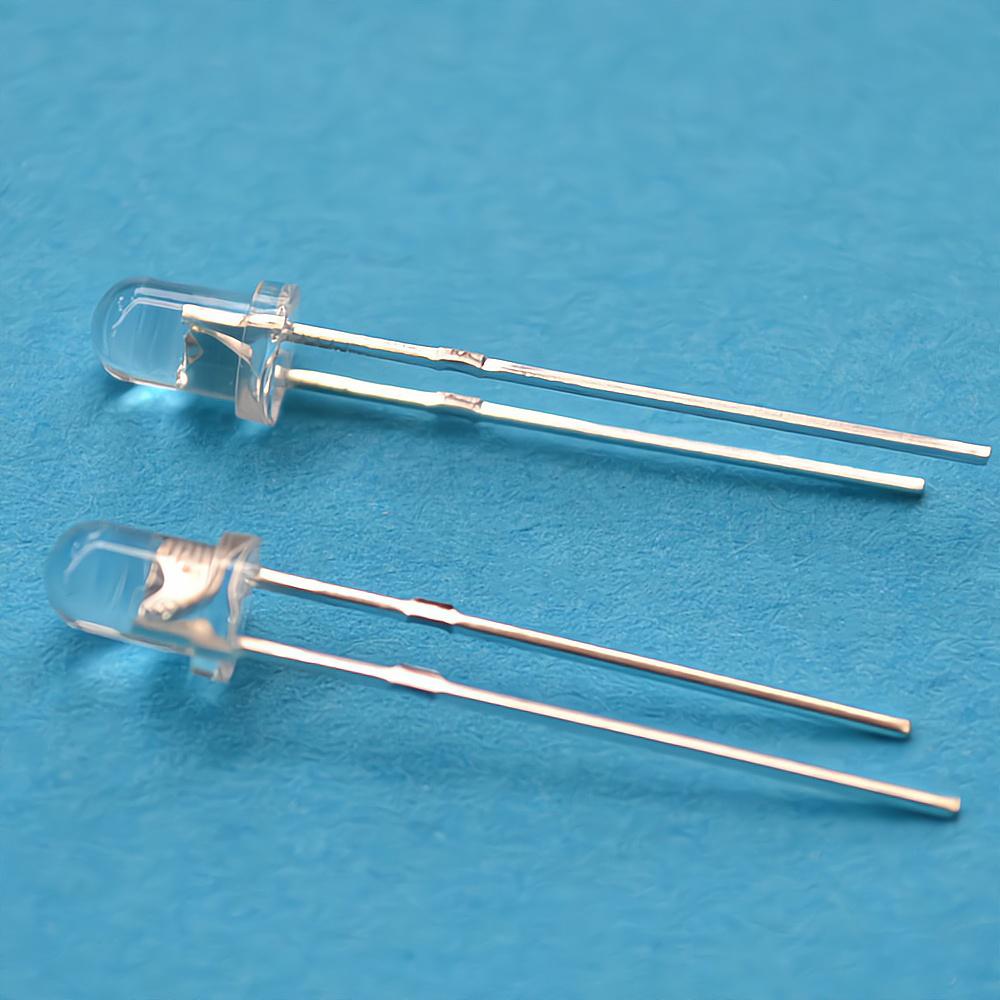 100Pcs White 3mm Round LED Assortment Kit Ultra Super Bright Light Emitting 6000-6500k Diode Bulb Lamp