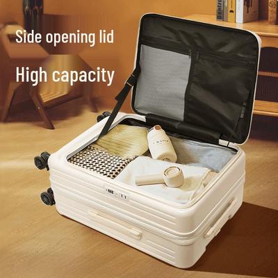 Mala Trolley Expansível de 20 Polegadas com Abertura Lateral para Homens e Mulheres - Bagagem de Mão de Viagem Multifuncional
