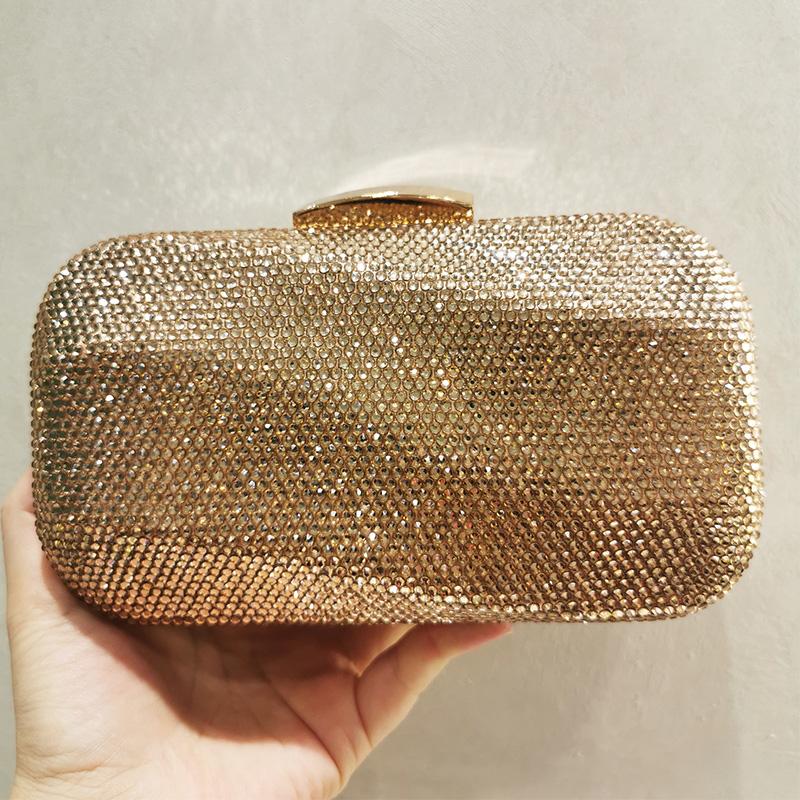WHTUOHENG Women's Luxury Crystal Rhinestone Clutch Purse Diamond Evening Bag for Party Dinner Prom Stone Clutches Handbag