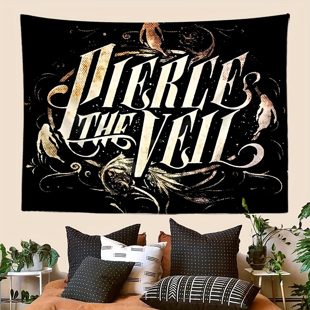 

VIKAMA Rock Music Tapestry PIERCE THE VEIL Wave Decor Living Room Sofa Backdrop Wall Art Room Decor 74x94cm(29x37in)