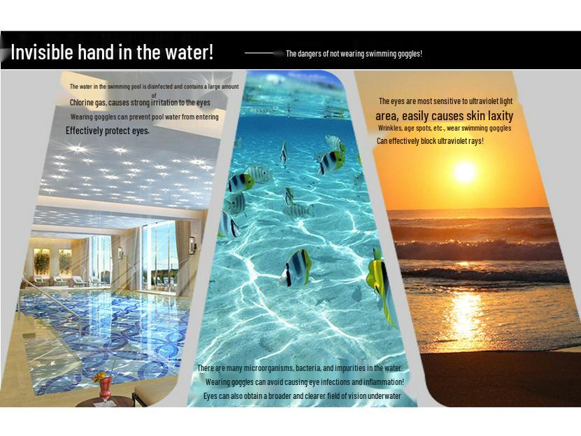 High-Definition Anti-Fog Electroplated Swimming Goggles with Silicone Straps