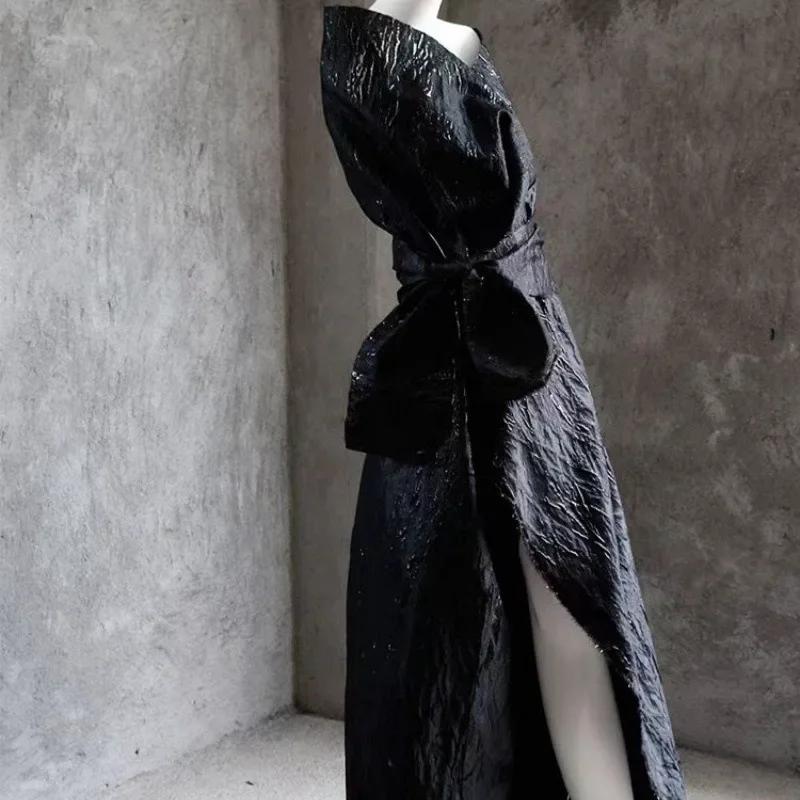 100x140cm Kreatívny Retro Žilkovanie Vlnitý Pozlátený Kvetinový Trojrozmerný Lesklý Ťažká Textúra Silueta Dizajn Odevov Látka