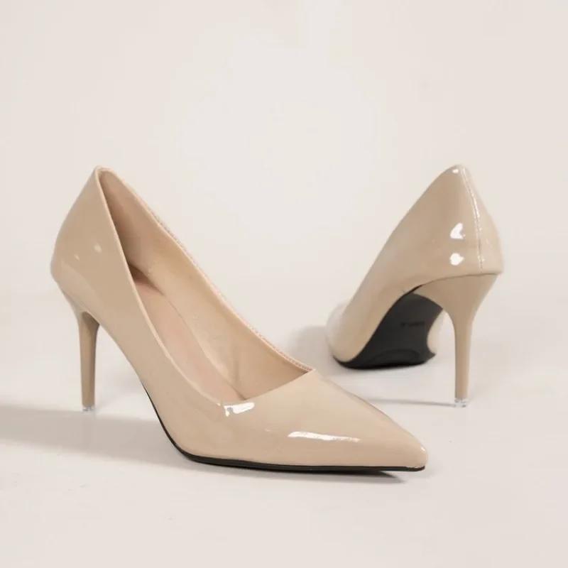 Pink High Heels Women Spring Autumn New Pointed Toe Pumps Sexy Thin Heels Simple Elegant Ladies Dress Shoes Zapatos De Mujer
