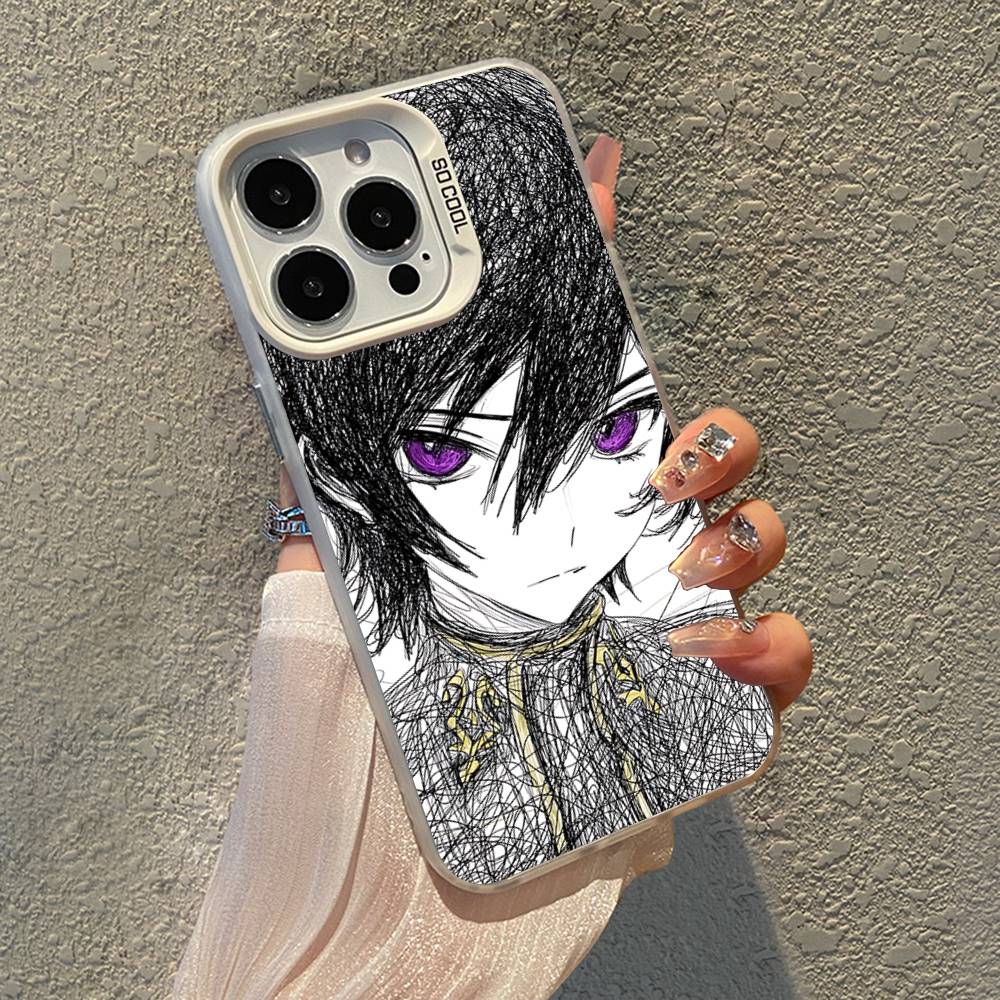 

Аниме C-Code Geass-S Серебристая ударопрочная задняя крышка: Яркий тонкий чехол для телефона для IPhone 17,16,15,14,13,12,11 Pro Max, Plus iphone15Plus