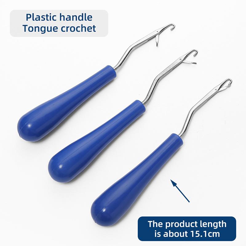 Plastic Crochet Hook Needle for Braiding Latch Hooking Weave Tool for Hair Weaving Knit Hook Needle for Hair Weaving Crochet