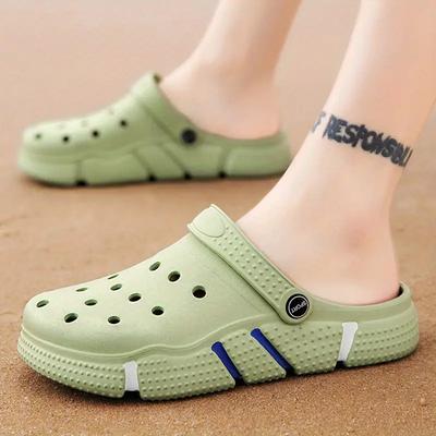 Heren zomerschoenen met gesloten neus, waterdichte, antislip EVA strandklompen, dikke zool, buitenpantoffels, platform, casual schoenen