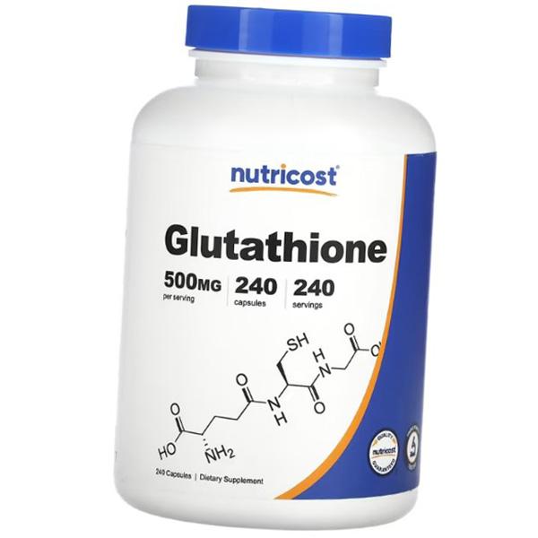 

Глутатіон у капсулах, Glutathione 500, Nutricost 240капс (70647019) 240caps
