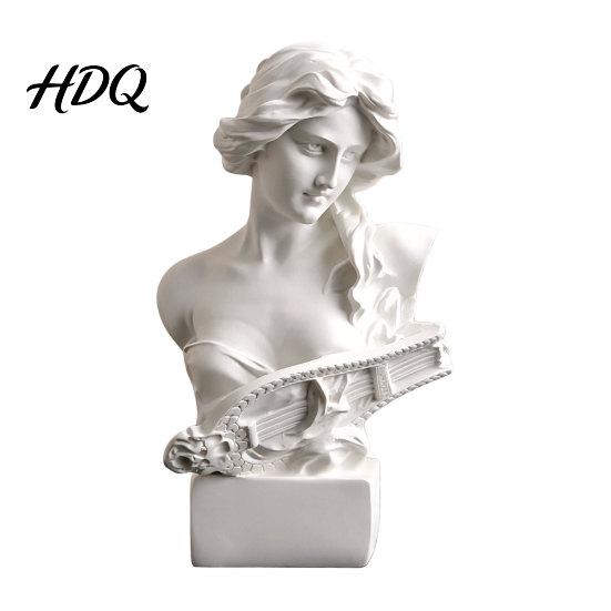 Classic Greek Sculpture Bust Statue Ornaments Resin for Art Studio Decor