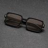 Retro Rectangular Fashion Sunglasses - Anti Glare, Durable PC Frame for Beach & Outdoor Activities, Classic Nostalgic Style, Travel