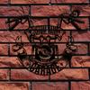 Motorcycle Garage Decor with Custom Name/Text, for Man Cave/Workshop/Rooms Decor, Birthday/Housewarming/Easter Present for Biker
