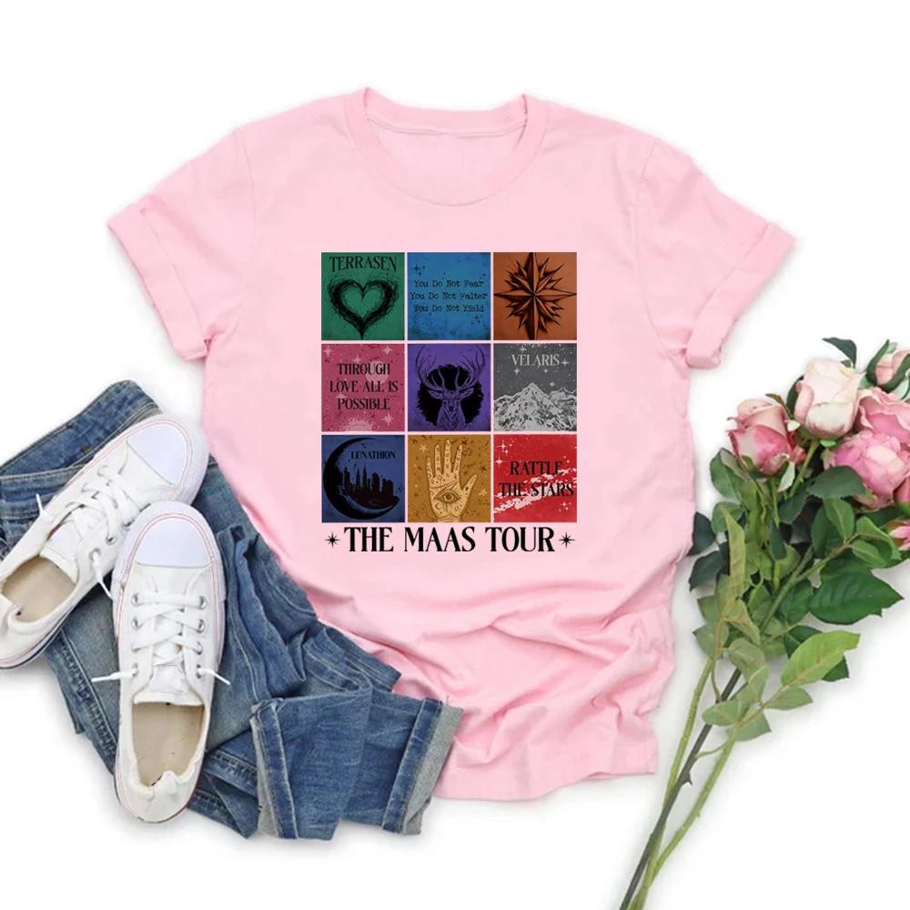 Sarah J Maas Eras Tour Shirt The Maas Tour Tee Crescent City Tshirt Womens Graphic T Shirts Throne of Glass Merch SJM Fans Gift