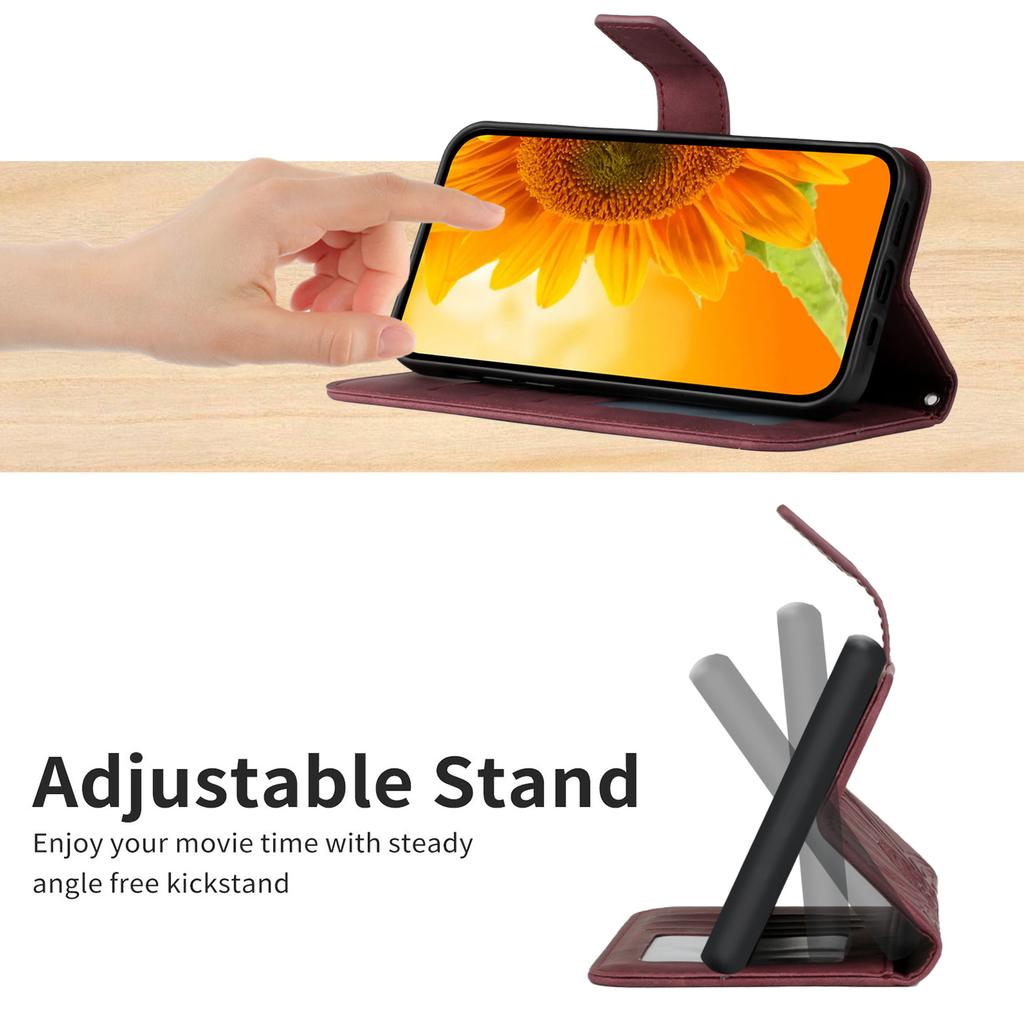For TECNO Pop 10/Infinix Smart 10 Case Sunflower Imprint Leather Wallet Phone Cover with Wrist Strap