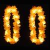 10Pcs Colorful LED Hawaiian Leis Vibrant Tropical Theme Leis  Beach Holiday