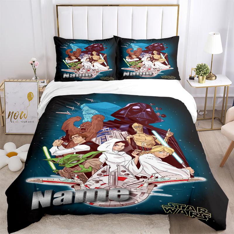 Custom Darth Vader Bedding 3 Piece Set HD Print Duvet Cover Pillowcases for Teens Adult Bedroom Decoration