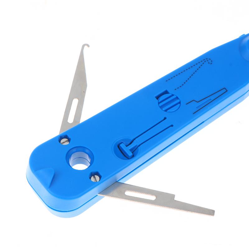 Original Grau/Blau Professionelles Telekommunikations-Telefonkabel LSA-Plus RJ11 RJ45 Optisches Punch-Down-Netzwerk-Werkzeugsatz