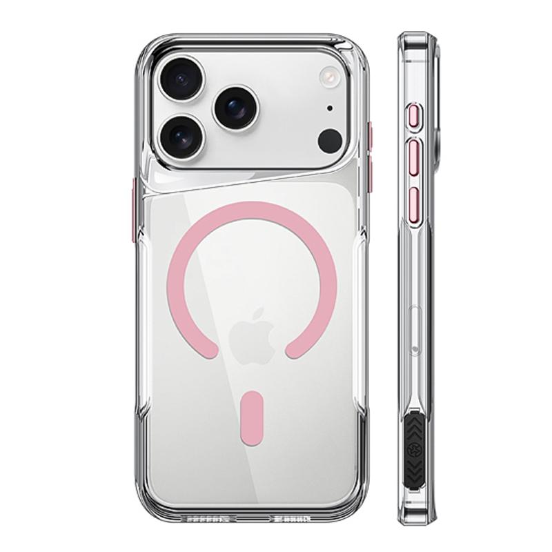 

Прозрачная акриловая задняя крышка высокой четкости магнитный чехол для телефона подходит для iphone 17 ProMax 16 Plus15 14 13 12 Pro Max iPhone 17 Pro Max оранжевый