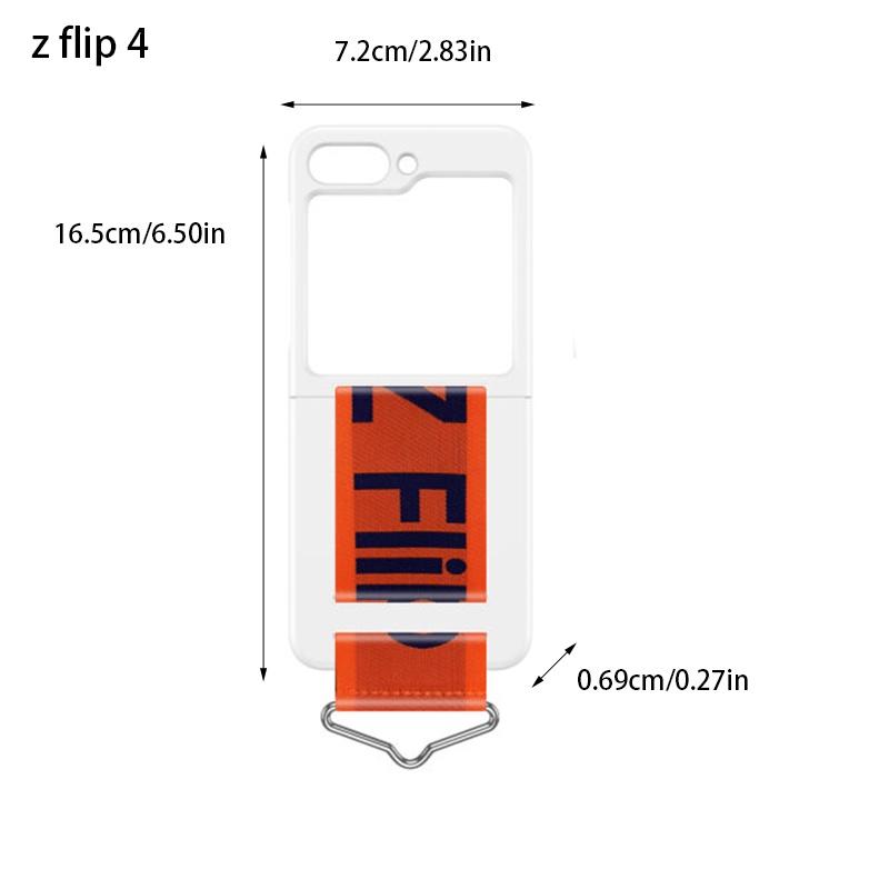 

Чехол для телефона Samsung Z Flip5 с ремешком на запястье и держателем-кольцом Galaxy Z Flip4/3 Защитный чехол в черном цвете Z Flip 4