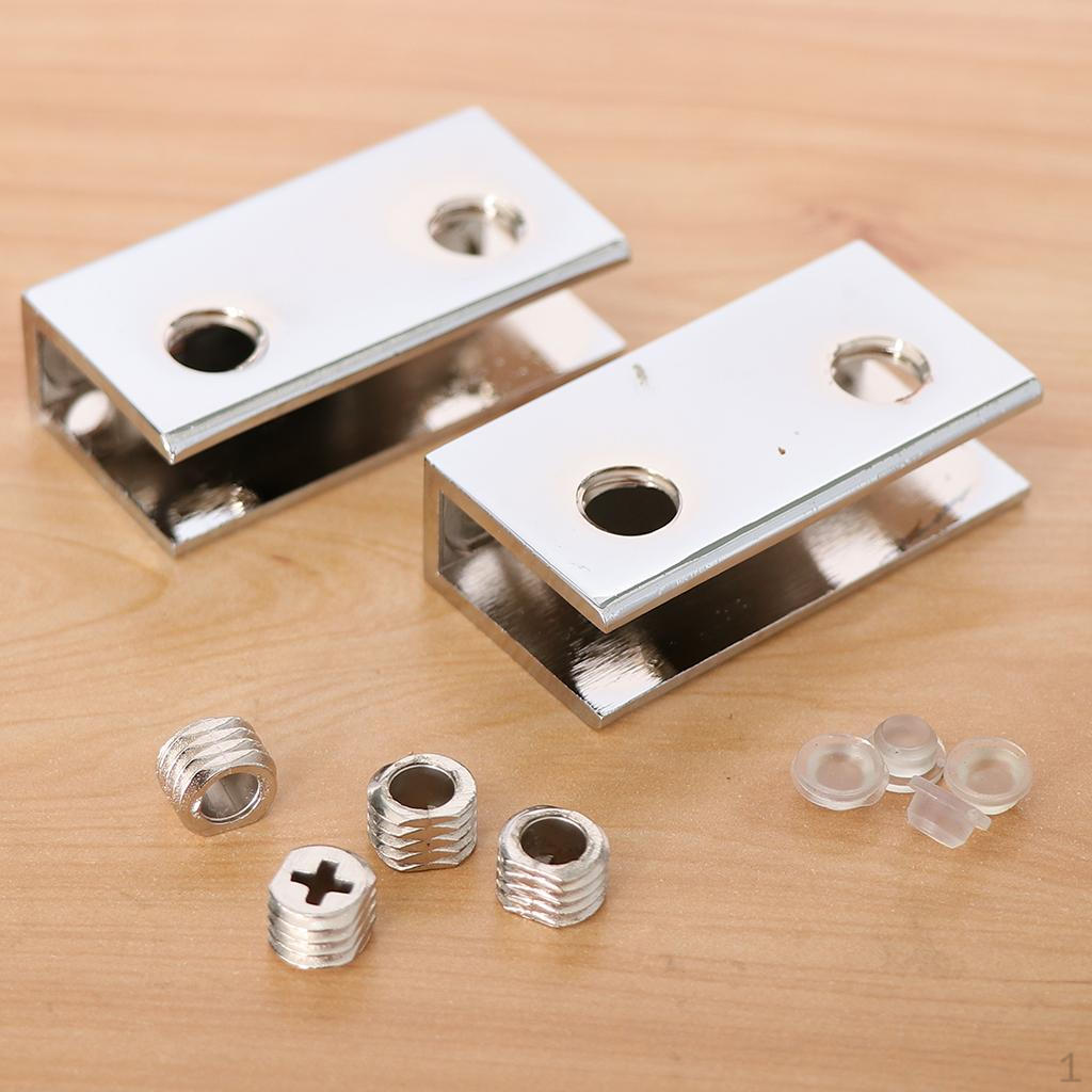2 Pack Adjustable Glass Support Clamp Zinc Alloy Heavy-duty Bracket