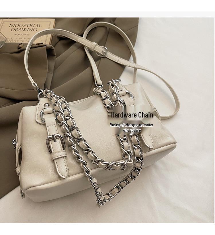 Niche Design Women's 2025 Summer Versatile Korean Chain Shoulder Crossbody Pillow Bag