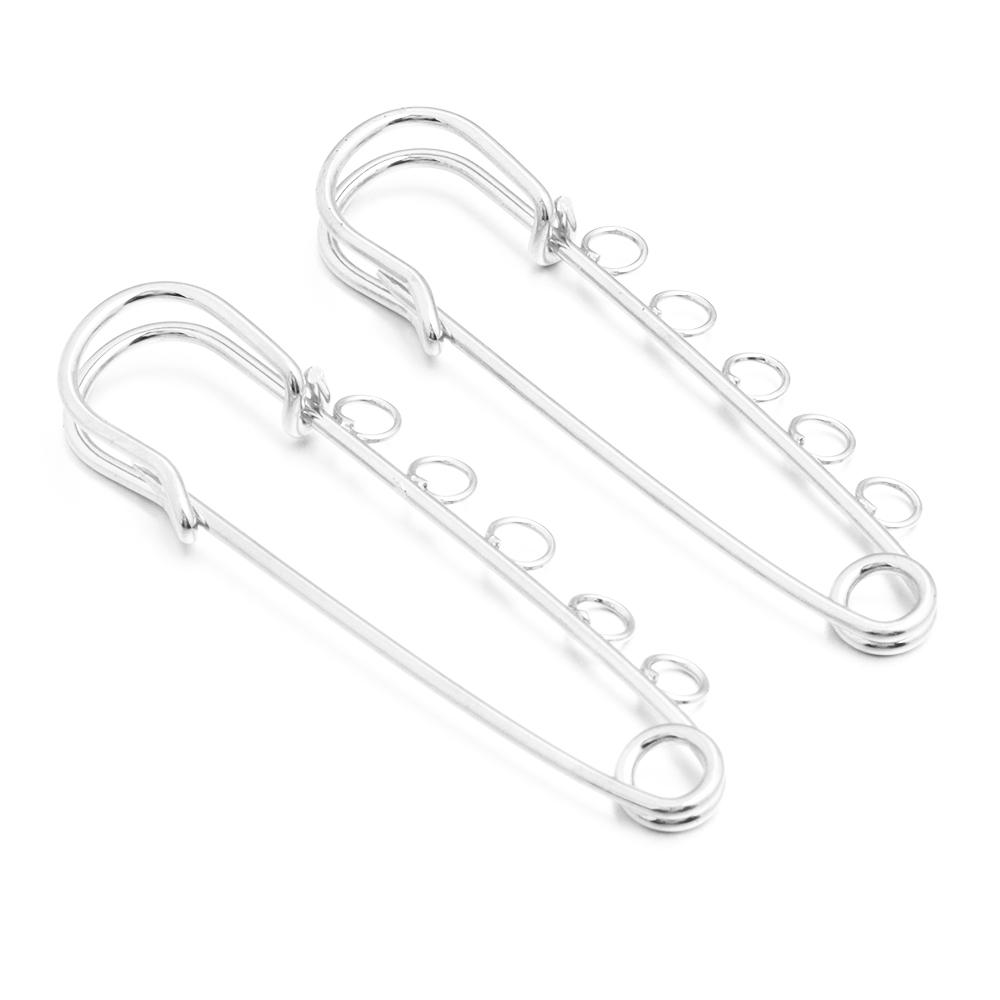 5-10pcs/lot Gold Safety Pins Brooches Blank Base Brooch Pin with Holes Fasteners Pin For DIY Jewelry Making Supplies Accessories