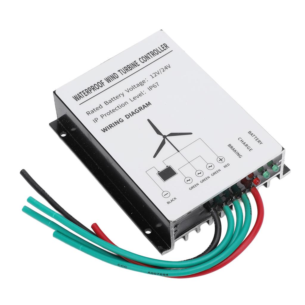 400W Wind Turbine Controller IP67 Water Resistant Wind Turbine Generator Controller Regulator 12V 24V