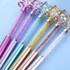 12pcs/Lot Cute Cat Diamond Ballpoint Pen Creative Cat Tail Ball Pens Kawaii Kitten Blue Ink Writing Pen School Office Stationery