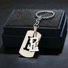 2022 DIY A-Z Letters Key Chain For Name Silver Color Steel Keychain Women Men Car Key Ring Simple Key Holder Party Gift