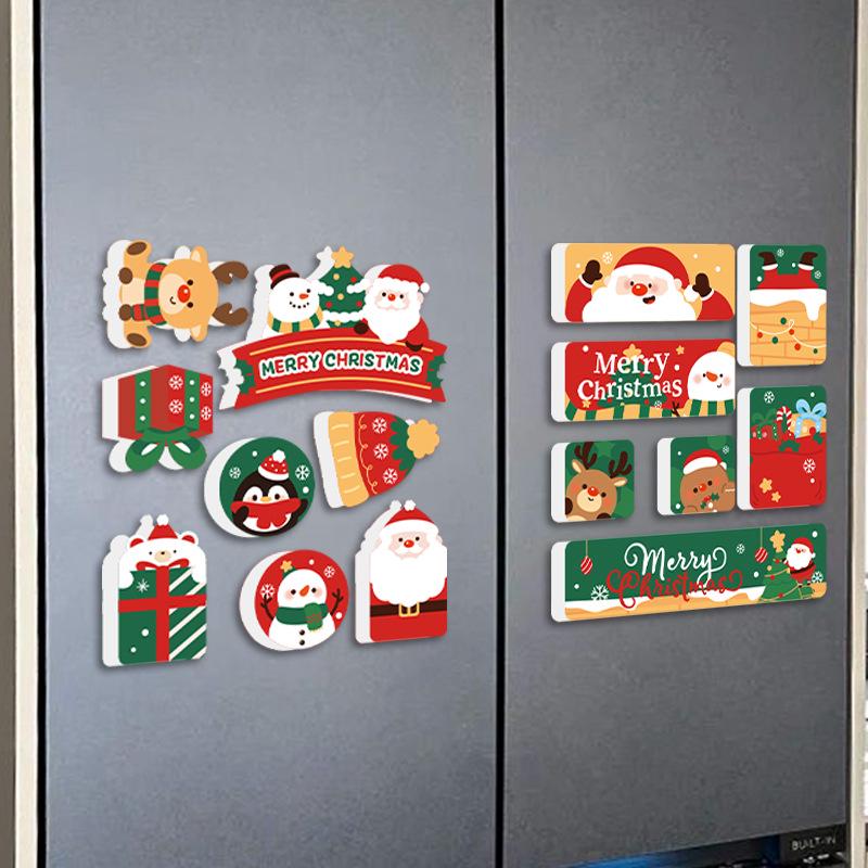 3D Weihnachts-Kühlschrankmagnete: Weihnachtsmann, Baum, Schneemann & Rentier