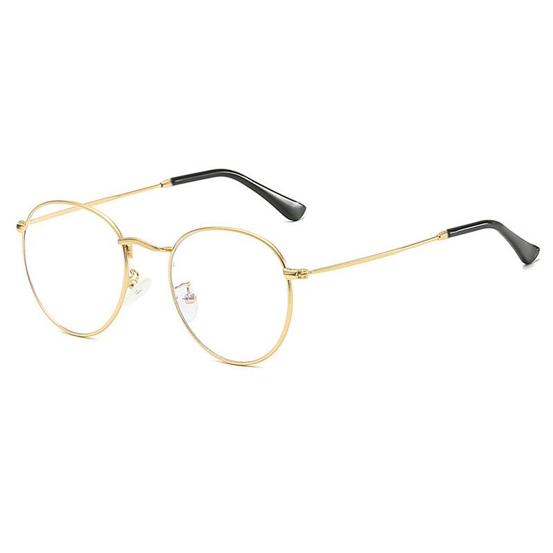 Classic Anti-Blue Light Glasses Metal Frame Fashion Round Metal Optical Frames Computer Glasses