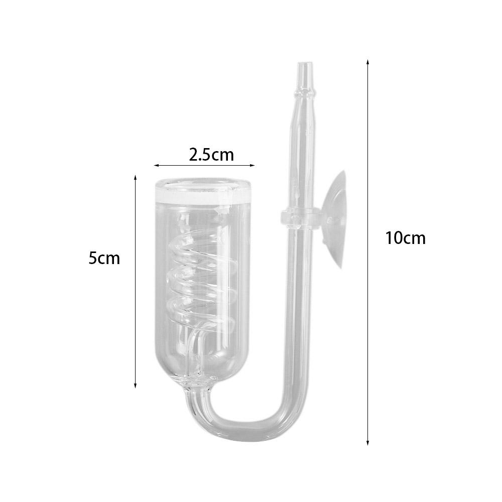 Suction Cup Clip Aquarium Spiral Dioxide Reactor Fish Tank Accessories CO2 Diffuser Aerator Pump