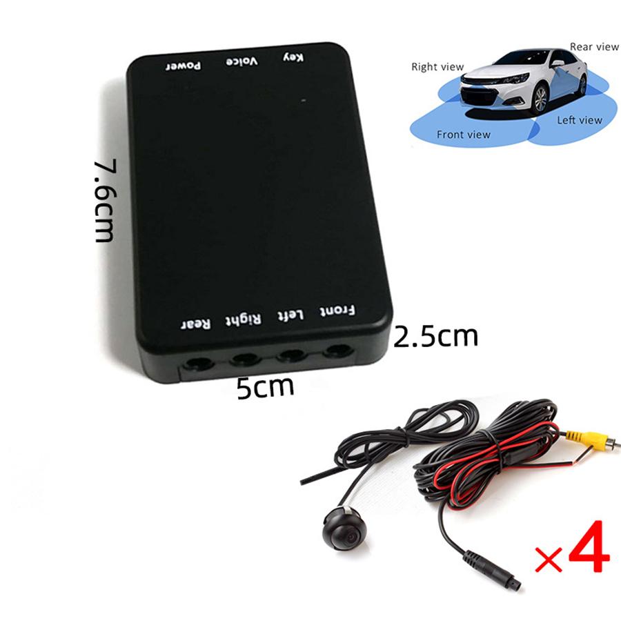1 Set Car Parking Panoramic View Rearview 4 Way Camera Control Box System 360°