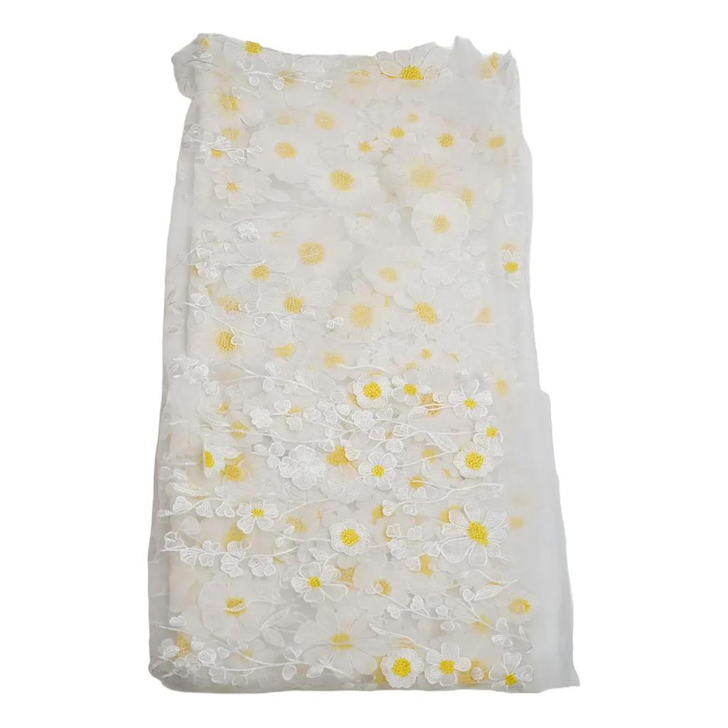 Bestickter Spitzenstoff, Stoff, Netzwerk-Gaze, bestickter Kleidungsstoff zum Nähen, Party, Hochzeitskleid, Frauen, DIY-Tuch