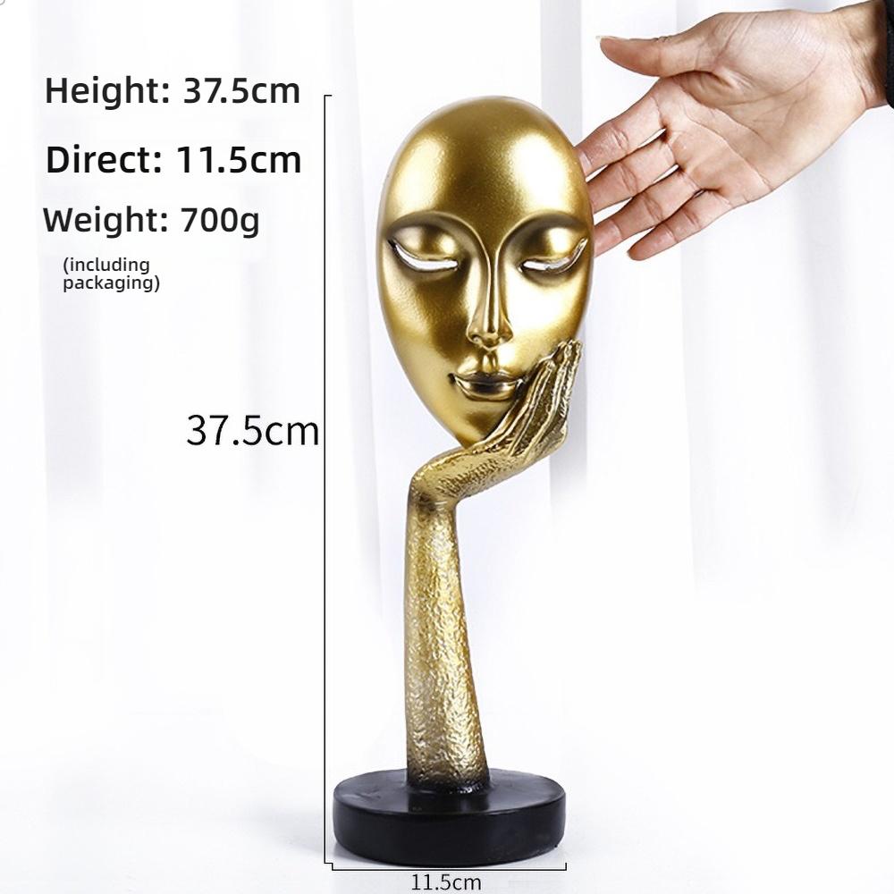 Abstrakte weibliche Gesichtsskulptur - Moderne Harz-Wandkunst für Wohnzimmer, Schlafzimmerdekoration für Frauen, Minimalistische Ornament