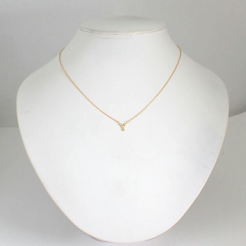 [Used] Star Jewelry/Star Jewelry K18 Diamond Initial: Y Necklace [g397-35]